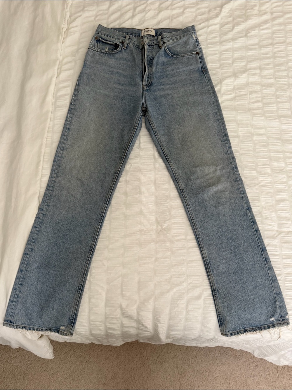 Agolde Light Blue Straight-Leg Jeans